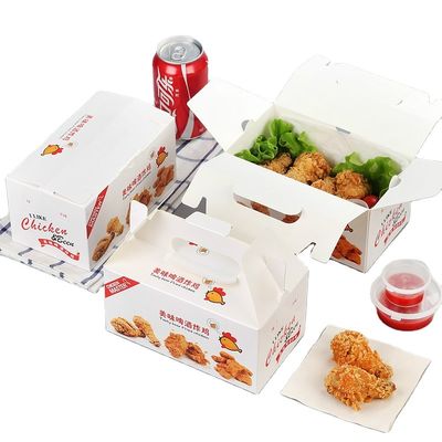 Vouwbare Beschikbare 400gsm-Douanevoedsel Verpakkingsdozen Fried Chicken