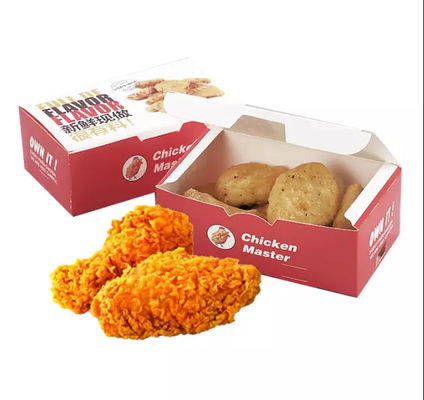 Vouwbare Beschikbare 400gsm-Douanevoedsel Verpakkingsdozen Fried Chicken