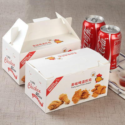 Vouwbare Beschikbare 400gsm-Douanevoedsel Verpakkingsdozen Fried Chicken