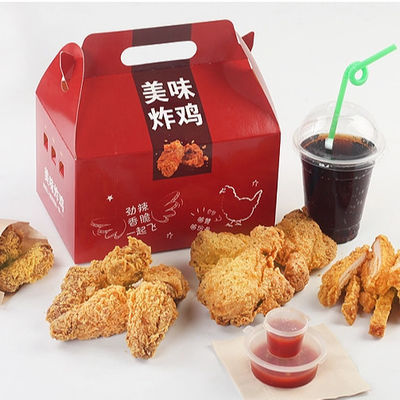 De Antiolie BOPP Verzegelbaar Fried Chicken Box Varnishing van ivoorborad