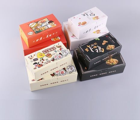 De Antiolie BOPP Verzegelbaar Fried Chicken Box Varnishing van ivoorborad
