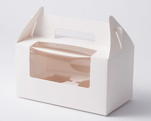 De gerecycleerde Gepaste kleur van 400gsm FBB Mini Cake Box With Handle