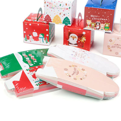 Kerstmiscake die Douanevoedsel Verpakkingsdozen met Venster vernissen