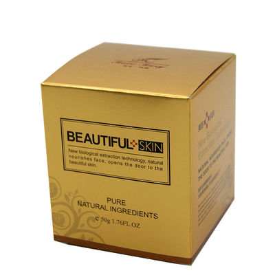 Beschikbare Gouden Kleur 325g Art Paper Box Cosmetic Gift Verpakking