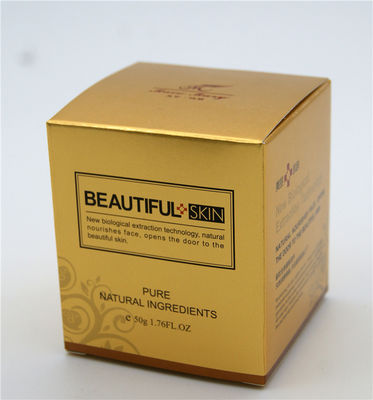 Beschikbare Gouden Kleur 325g Art Paper Box Cosmetic Gift Verpakking