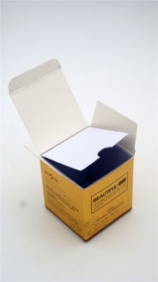 Beschikbare Gouden Kleur 325g Art Paper Box Cosmetic Gift Verpakking