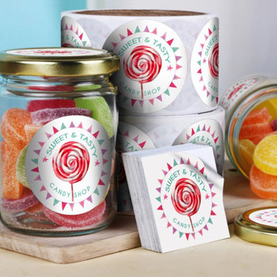 Zelfklevend de Stickerbroodje van druk Eigen Logo Products Packages Vinyl BOPP