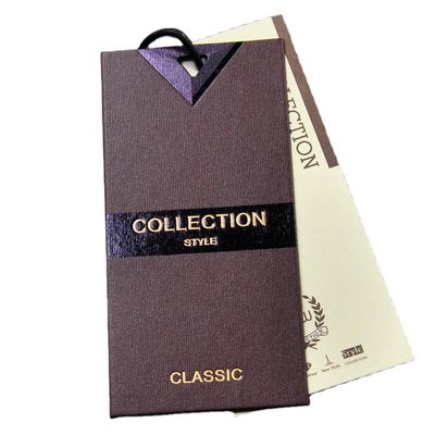 Het Koord CMYK Gepersonaliseerd Hang Tag Custom Logo van het kledingsproduct