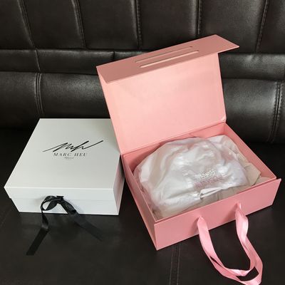 Doos van de verjaardags de Magnetische Vouwende CMYK PMS Opvouwbare Gift met Lint