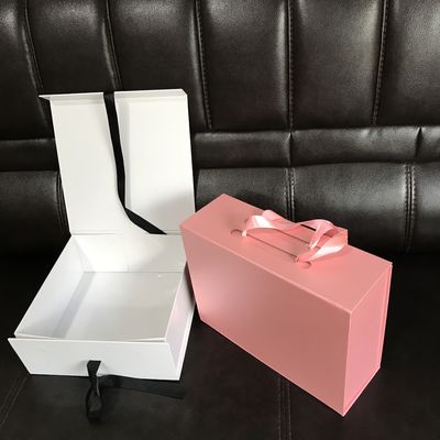 Doos van de verjaardags de Magnetische Vouwende CMYK PMS Opvouwbare Gift met Lint