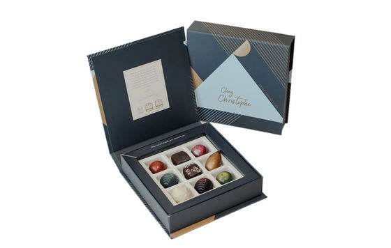 De Dozen van de chocoladegift 1200g Grey Board Custom Food Packaging
