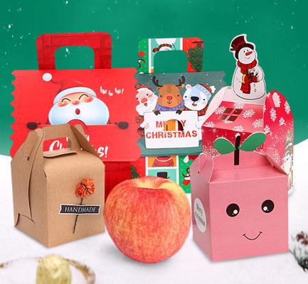 Van het de giftcmyk Suikergoed van Eco de Vriendschappelijke Kerstmis Verpakkende Doos met Handvat