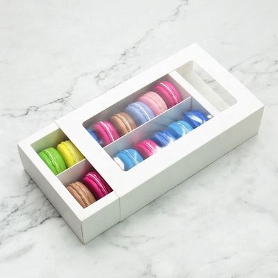 oEM Macaron Douanevoedsel Verpakkingsdozen met Duidelijk Venster