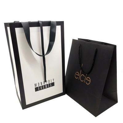 Het winkelen Verpakkend Gelamineerd C1S Art Paper Tote Bags Custom Embleem
